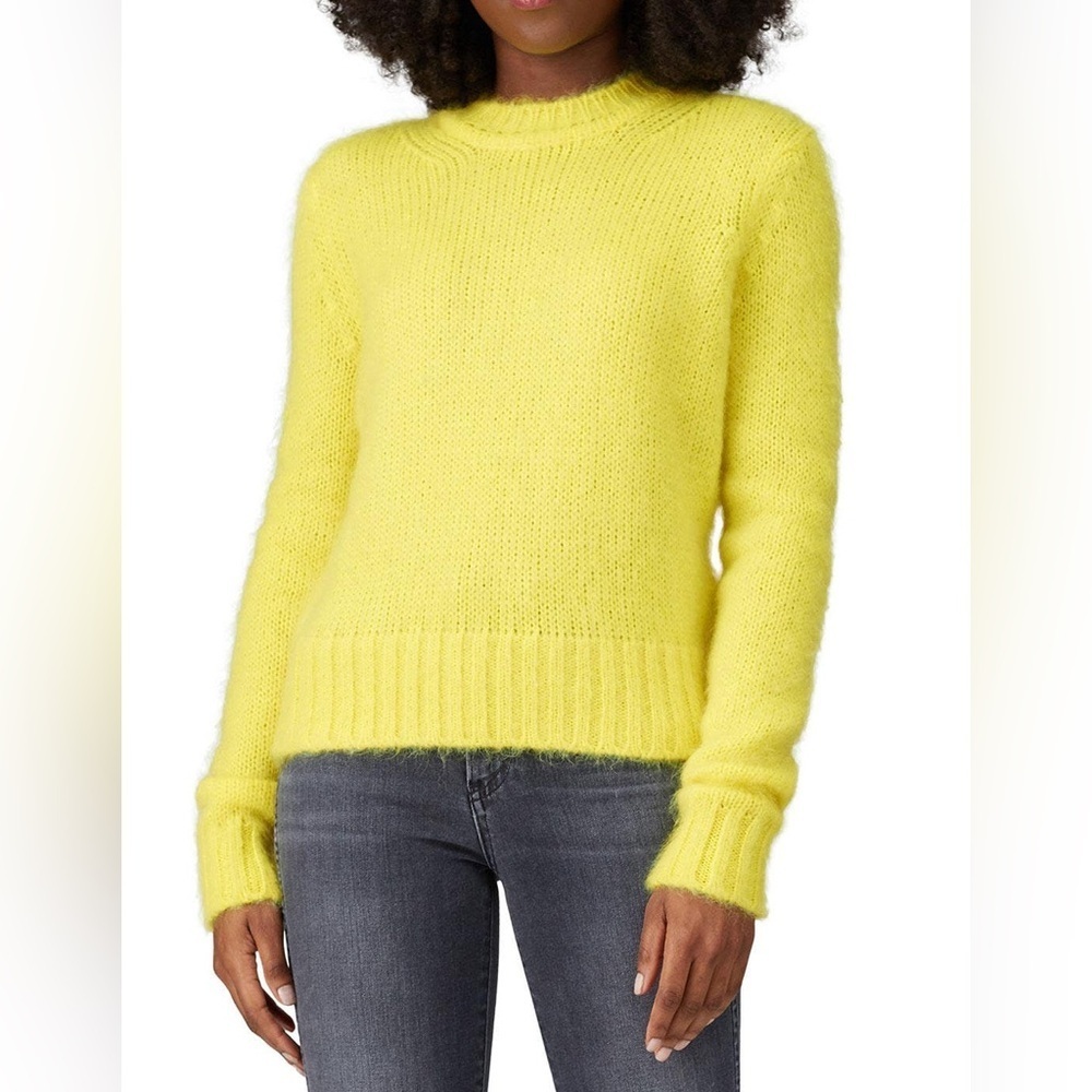 Ba&Sh Italian Made Sweater Miel Yellow Mohair Blend Sweater Size M